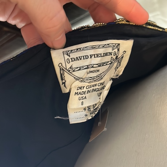 David Fielden Black and Jeweled short Evening Dress. Size 8. - Picture 9 of 10